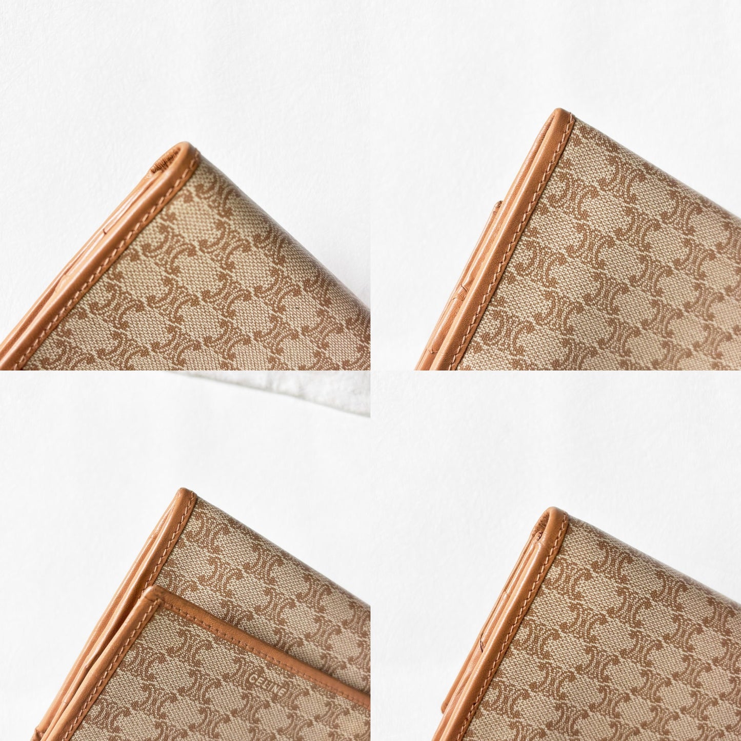 Vintage Celine 奶茶色皮標長夾 - Folklore
