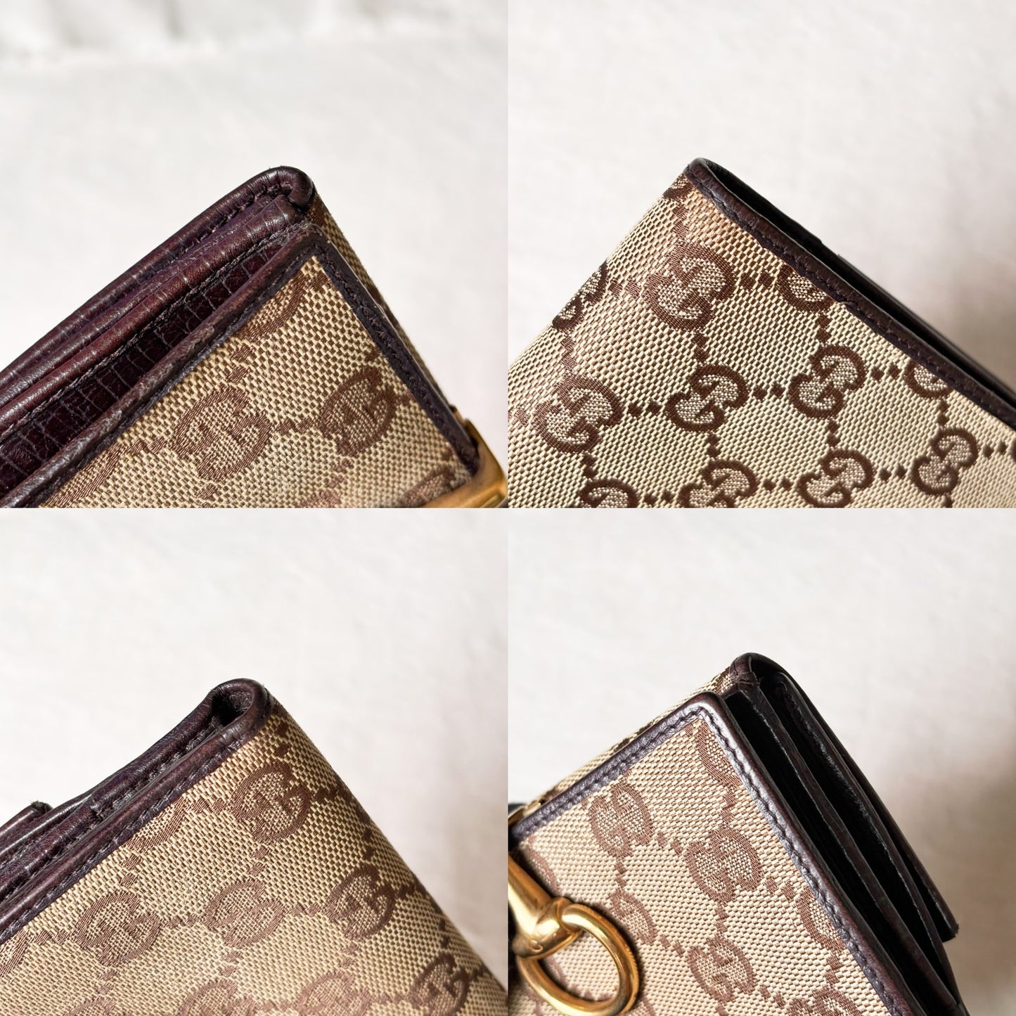 Vintage Gucci 老花金扣帆布短夾 - Folklore