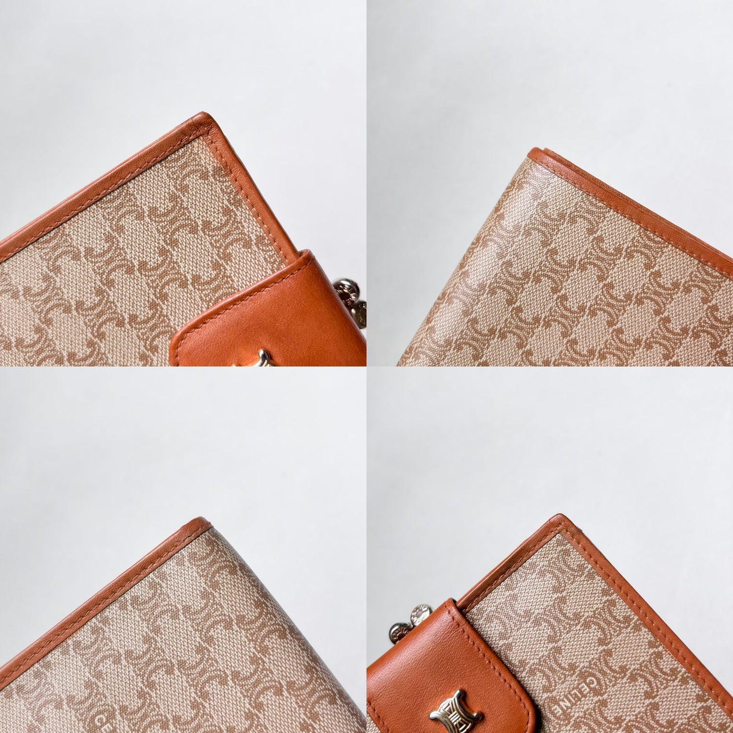 Vintage Celine 淺色老花口金短夾