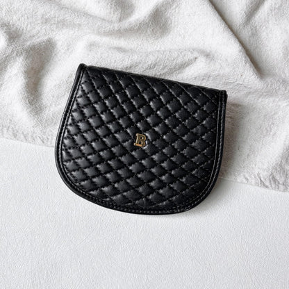 Vintage Bally 絎縫圓弧短夾