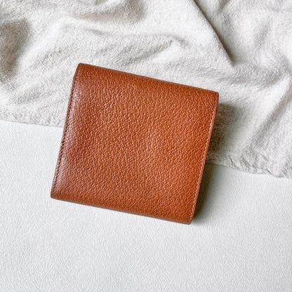 Vintage Gucci 馬銜釦棕色短夾