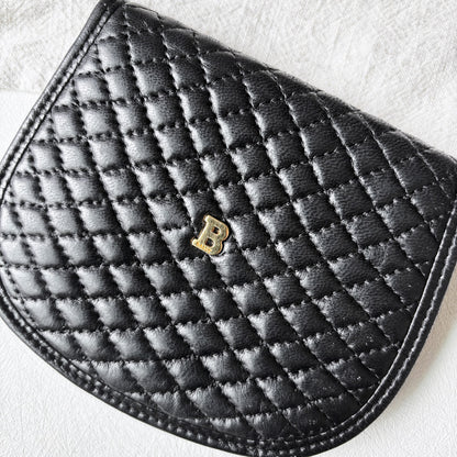 Vintage Bally 絎縫圓弧短夾
