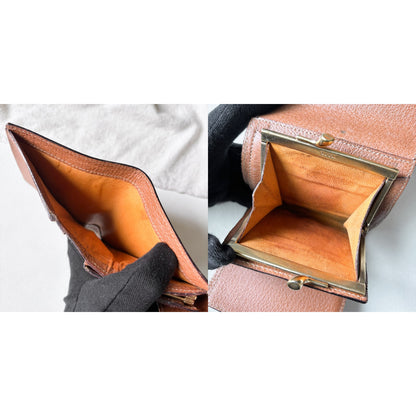 Vintage Gucci 馬銜釦棕色短夾