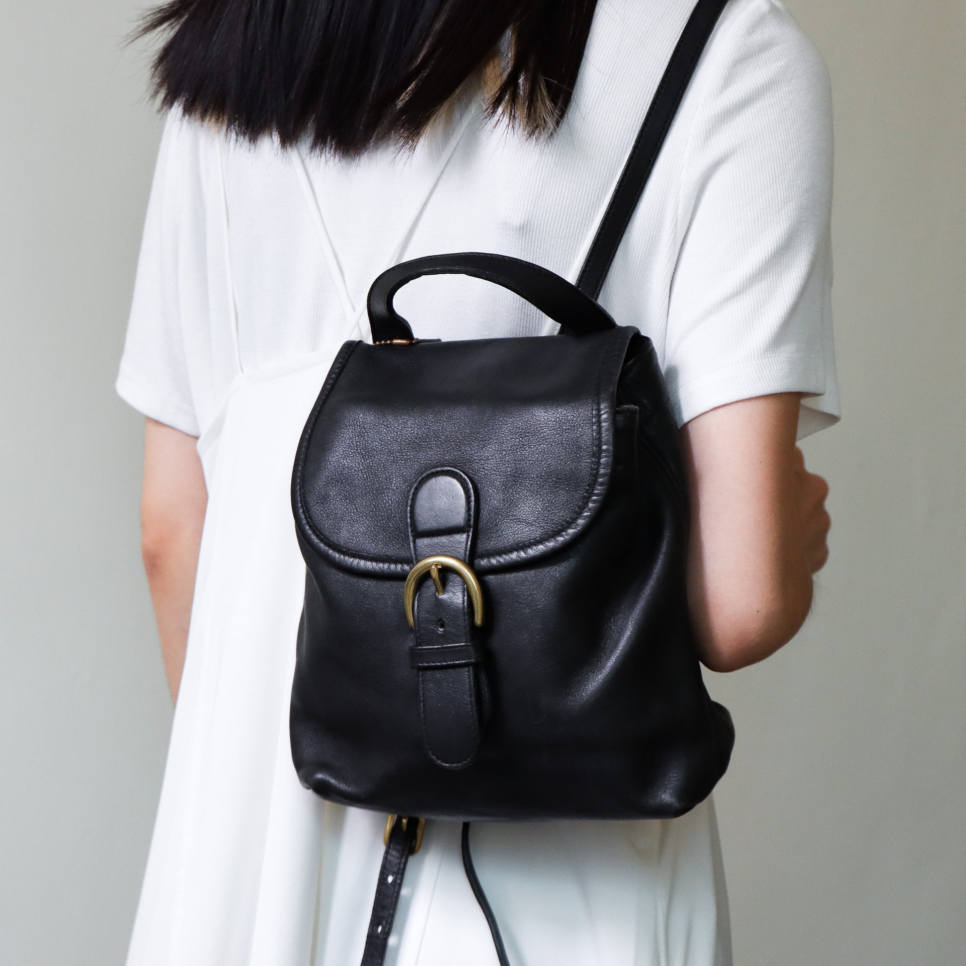 Vintage Coach Buckle Flap Leather Backpack – Folklore