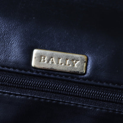 Vintage Bally 黑色絎縫小羊皮方形手提包 - Folklore